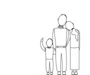 Coloriage Famille &agrave; compl&eacute;ter