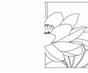 Coloriage Fleur Lotus &agrave; compl&eacute;ter