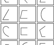Coloriage Forme faciles &agrave; compl&eacute;ter
