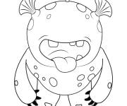 Coloriage Le monstre sort sa longue mais a vous d'ajouter le visage