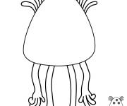 Coloriage Monstre avec mod&egrave;le &agrave; compl&eacute;ter