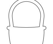 Coloriage Panier de P&acirc;ques &agrave; compl&eacute;ter