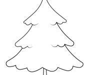 Coloriage et dessins gratuit Sapin de noel facile &agrave; compl&eacute;ter à imprimer