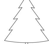 Coloriage et dessins gratuit Sapin sans motif &agrave; compl&eacute;ter à imprimer