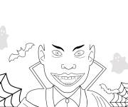 Coloriage Termine la coiffure de Halloween