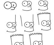 Coloriage Bart Simpson dessin facile