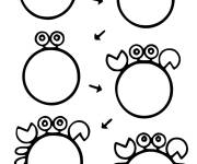 Coloriage et dessins gratuit Crabe facile &agrave; r&eacute;aliser à imprimer