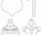 Coloriage D&eacute;corations de No&euml;l dessin facile