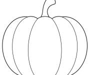 Coloriage Dessin de citrouille facile