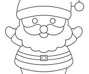 Coloriage Dessin de p&egrave;re no&euml;l facile