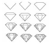 Coloriage Diamant dessin facile
