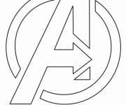 Coloriage Logo Avengers dessin simple