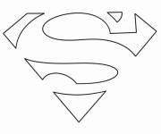 Coloriage Logo de Superman simple