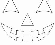 Coloriage Masque de Halloween dessin facile