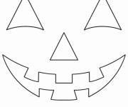 Coloriage Masque de Halloween dessin facile