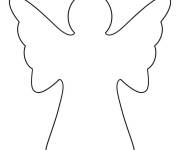Coloriage Mod&egrave;le d'ange facile
