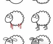 Coloriage Mouton dessin facile