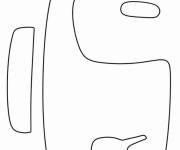 Coloriage Personnage de Among us simple