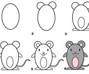 Coloriage Rat dessin facile