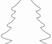 Coloriage Sapin de no&euml;l facile
