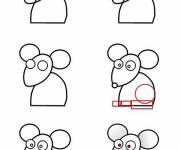 Coloriage Souris dessin facile