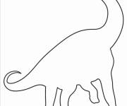 Coloriage Un dinosaure facile maternelle