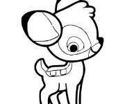 Coloriage et dessins gratuit Bébé Bambi de Disney à imprimer