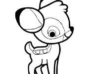 Coloriage et dessins gratuit B&eacute;b&eacute; Bambi de Disney à imprimer