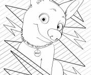 Coloriage et dessins gratuit B&eacute;b&eacute; Bolt chien de Disney à imprimer