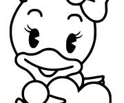 Coloriage B&eacute;b&eacute; Daisy Duck mignonne