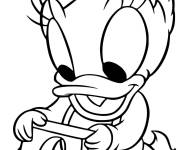 Coloriage B&eacute;b&eacute; Daisy en jouant