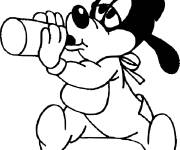 Coloriage B&eacute;b&eacute; Dingo amusant