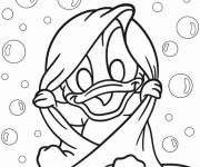Coloriage B&eacute;b&eacute; Donald Duck de Disney rigolo
