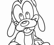 Coloriage B&eacute;b&eacute; Goofy de Disney