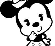 Coloriage B&eacute;b&eacute; Minnie Mouse en beaut&eacute;