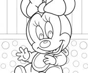 Coloriage B&eacute;b&eacute; Minnie Mouse pour PS