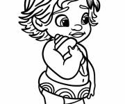 Coloriage B&eacute;b&eacute; Moana de Disney