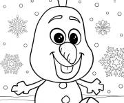 Coloriage B&eacute;b&eacute; Olaf de Disney