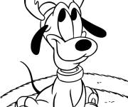 Coloriage B&eacute;b&eacute; Pluto pour Noel