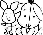 Coloriage B&eacute;b&eacute; porcinet de dessin anim&eacute;