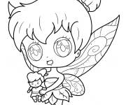 Coloriage F&eacute;e Tiker Bell de Disney Kawaii
