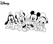Coloriage Image des personnages bébé de Disney