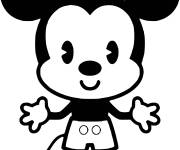 Coloriage Portrait de Mickey Mouse bébé facile