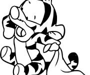 Coloriage Tigrou b&eacute;b&eacute; de Disney