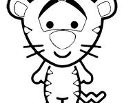 Coloriage Tigrou b&eacute;b&eacute; facile