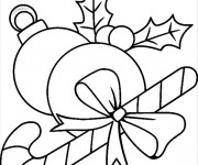 Coloriage Boule de Noel couleur