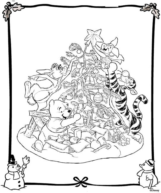 Coloriage Disney Noel à Télécharger