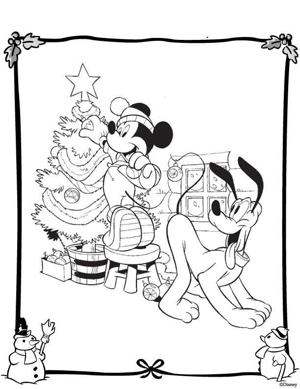 Coloriage et dessins gratuits Disney Noel affiche à imprimer