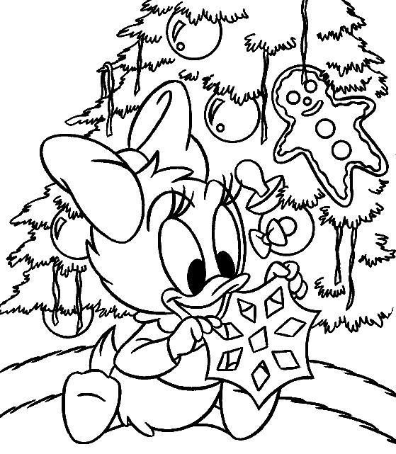 Coloriage Le Sapin de Noel de Disney dessin gratuit à imprimer