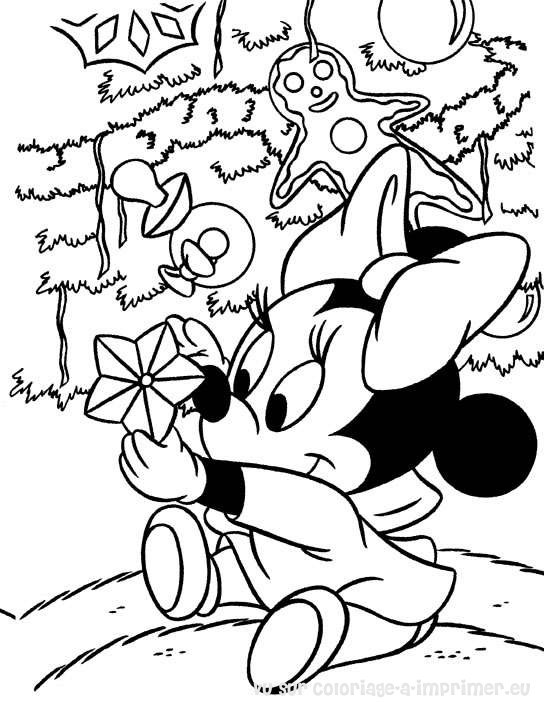 Coloriage et dessins gratuits Minnie Mouse s'amuse avec ses jouets à imprimer